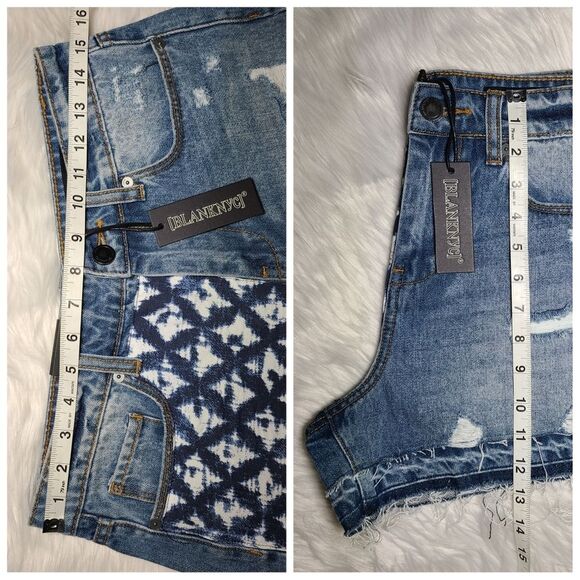 NWT|BLANKNYC The Perry Blue Denim Mom Shorts, 27 - Picture 5 of 6